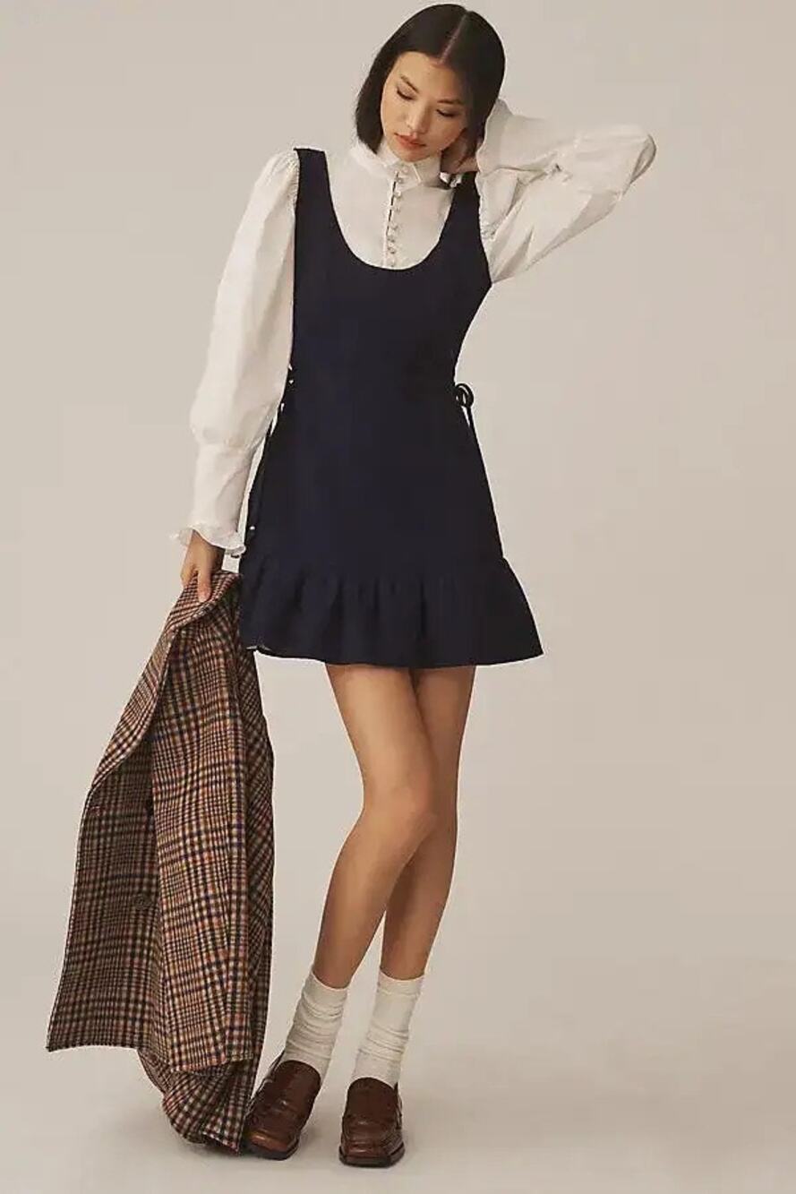 NWT Hope for Flowers Twofer Dress Indigo XL Wool Layered Mini Dress $468